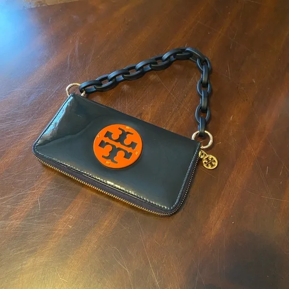Tory Burch Black and Orange Clutch - Picture 5 of 5